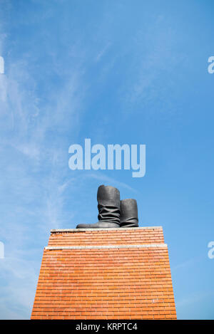 Stalin, stivali Memento Park, Budapest Foto Stock