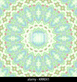 Geometrica astratta seamless sfondo multicolore. Regolare ornamento concentrici con ellissi e a losanga in beige, menta verde, viola e violetta. Foto Stock