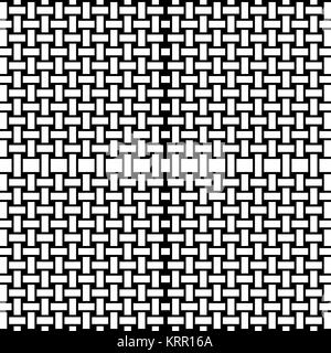 Geometrica astratta sfondo senza giunture. I rettangoli regolari pattern, in bianco e nero La struttura, la colorazione di pagina. Foto Stock