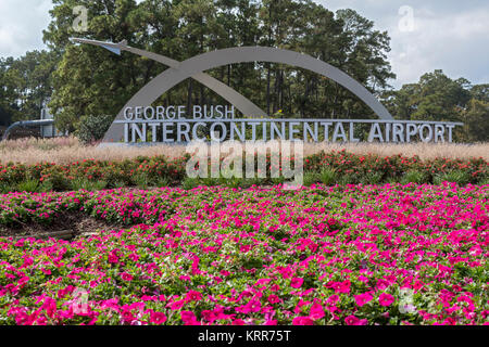 Houston, Texas - l'ingresso dell'Aeroporto Intercontinentale George Bush. Foto Stock