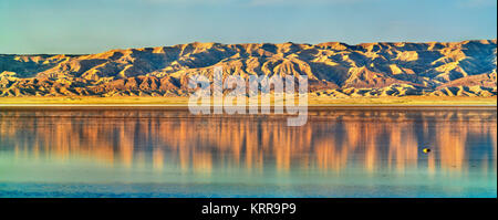 Chott el Djerid, un endorheic Salt Lake in Tunisia Foto Stock