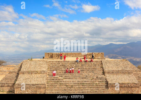 Monte Alban, vicino alla città di Oaxaca, Oaxaca, Messico Foto Stock