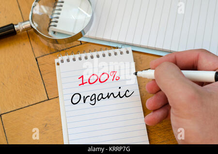 100% organica su notebook Foto Stock