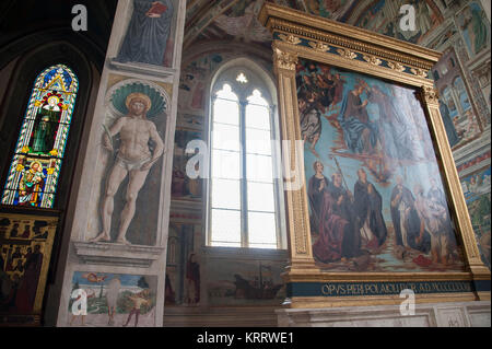 Il romanico e il gotico italiano Chiesa di Sant'Agostino (Chiesa di Sant'Agostino) nel centro storico di San Gimignano elencati di patrimonio mondiale dall UNESCO nel Foto Stock
