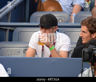 NEW YORK, NY - 04 settembre: Niall Horan il giorno cinque del 2015 US Open al USTA Billie Jean King National Tennis Center il 4 settembre 2015 nel quartiere di lavaggio del Queens borough di New York City. Persone: Niall Horan Foto Stock