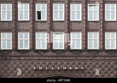 Edificio Chilehaus ad Amburgo, Germania Foto Stock