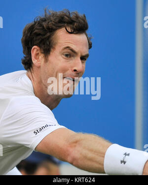 Londra, Inghilterra - 16 giugno: Andy Murray durante il giorno due di Aegon campionati a Queen's Club a giugno 16, 2015 a Londra, Inghilterra. Persone: Andy Murray Foto Stock