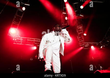 Il rapper americano Darold Ferguson Jr è meglio conosciuto per la sua fase di nome ASAP Ferg (stilizzata A$AP FERG) ed è qui raffigurato in un concerto dal vivo all'Avalon stadio a Roskilde Festival 2014. Danimarca, 06.07.2014). Foto Stock