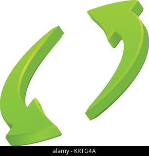 Circolare verde frecce icona simbolo vettoriale EPS10 Illustrazione Vettoriale