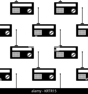 Retrò vecchia Radio Icona modello senza giunture Foto Stock