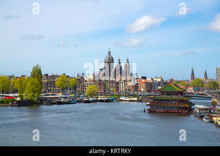 Vista aerea di Amsterdam Foto Stock