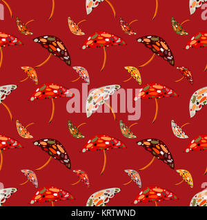 Ombrelli astratto modello seamless sfondo. Foto Stock