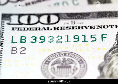 Nuovi dollari americani Foto Stock