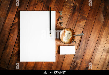 Blank stationery mock up Foto Stock