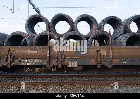 Treno carri merci Foto Stock