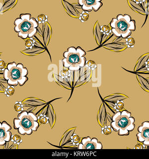 Flore astratta sfondo pattern. Foto Stock