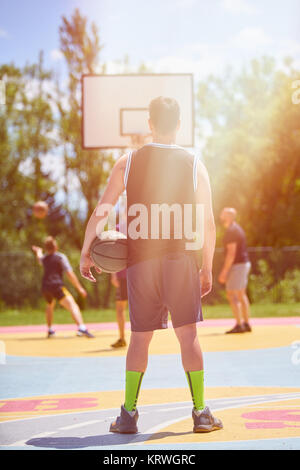 Giocatore di basket Sport tattiche di gioco Concept Foto Stock