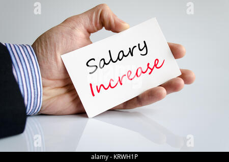 Aumento di stipendio concetto di testo Foto Stock