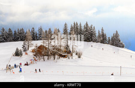 Sport invernali in Svizzera,Villars-sur-Ollon. Foto Stock
