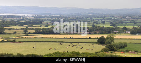 Paesaggio vicino Frocester Hill, vicino a Stroud, Gloucestershire, England, Regno Unito Foto Stock