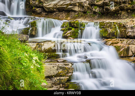 Gradas de soaso. cascata spagnolo nel Parco Nazionale di Ordesa e Monte Perdido,Pirenei Foto Stock