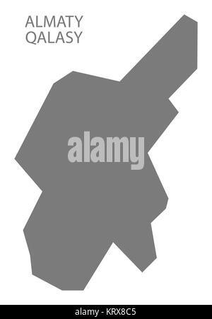 Almaty Kazakhstan Qalasy Mappa grigio Foto Stock