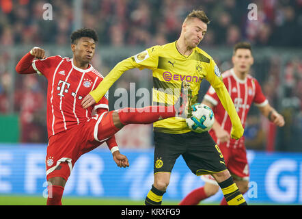 Monaco di Baviera, Germania. Xx Dec, 2017. FC Bayern Munich Soccer, Monaco di Baviera, Dicembre 20, 2017 David ALABA, FCB 27 competere per la sfera contro Andriy Yarmolenko, BVB 9 FC Bayern Monaco - BORUSSIA DORTMUND 2-1 il calcio tedesco di calcio migliore di 16 a Monaco di Baviera, Germania, 20 dicembre 2017 Credit: Peter Schatz/Alamy Live News Foto Stock