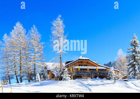 Paesaggio invernale in Svizzera,Villars-sur-Ollon. Foto Stock