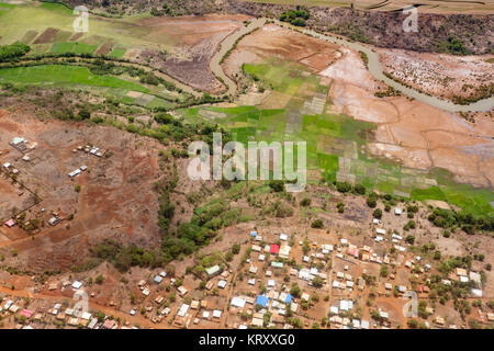 Vista del paesaggio di terra, costa del Madagascar Foto Stock