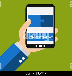 La connettività con lo smartphone Foto Stock