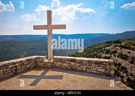 Isola di Brac viewpoint canyon di cui sopra Foto Stock