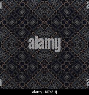 Raster senza giunture pattern in stile orientale psichedelico di fiori mosaico per la carta da parati, sfondi, arredamento per gli arazzi Foto Stock