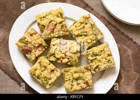 Rabarbaro Crumble Cake Foto Stock