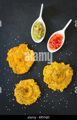 Patacon plantano fritte fette Foto Stock