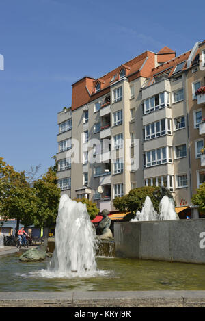 Franz Neumann's Place, villaggio Reinicken, Berlino, Germania, Franz-Neumann-Platz, Reinickendorf, Deutschland Foto Stock