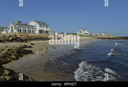 Case sulla spiaggia, Dennis Port, Cape Cod, Massachusetts, STATI UNITI D'AMERICA / case sulla spiaggia, Strandhaeuser, Cape Cod, STATI UNITI D'AMERICA / Strandhäuser Foto Stock