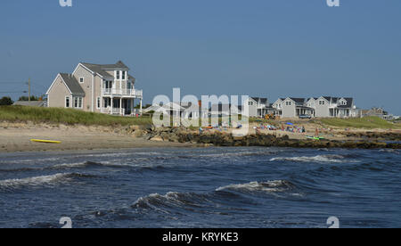 Case sulla spiaggia, Dennis Port, Cape Cod, Massachusetts, STATI UNITI D'AMERICA / case sulla spiaggia, Strandhaeuser, Cape Cod, STATI UNITI D'AMERICA / Strandhäuser Foto Stock