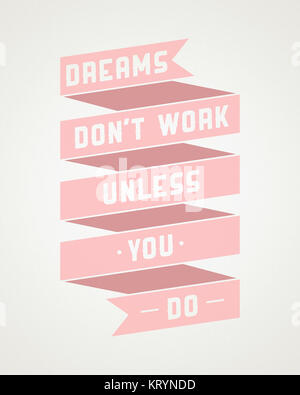 Art poster con frasi motivazionali Foto Stock