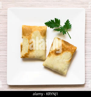 Ripiegate Crepes ripiene Foto Stock