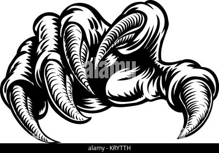 Mano ad artiglio Monster artigli Illustrazione Vettoriale