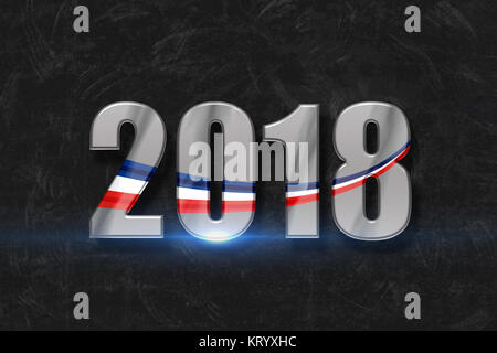 2018 Anno Nuovo saluti - Bonne Annee - meilleur voeux Foto Stock