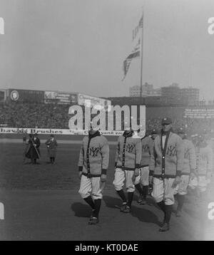 Babe Ruth Yankee Stadium apertura Foto Stock