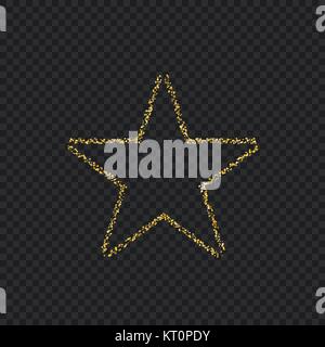 Golden Star emblema Illustrazione Vettoriale