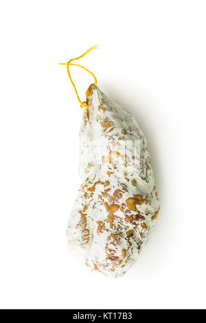 Saporito salame con muffa bianca. Foto Stock