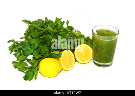 Il prezzemolo e il succo di limone olio di calore Foto Stock