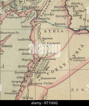 Mappa dettagliata della Siria romana Foto Stock
