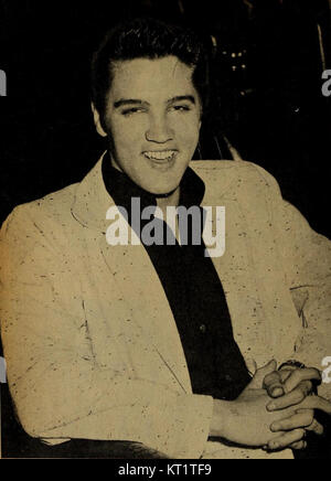 Elvis Presley - TV Radio specchio, Settembre 1956 02 Foto Stock