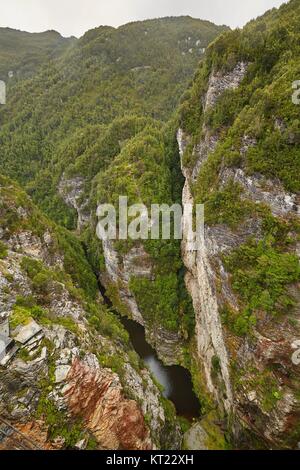 Vista da Gordon Dam, Tasmania Foto Stock