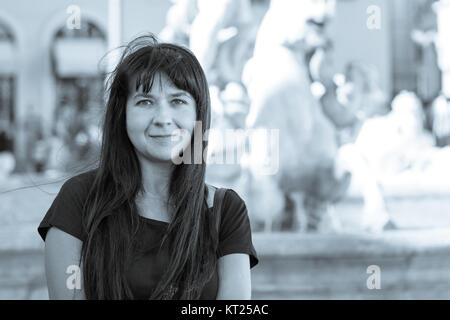 La ragazza di Piazza Navona Foto Stock