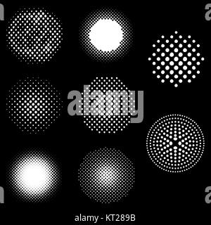 Set di mezzitoni astratto gli elementi di design Foto Stock